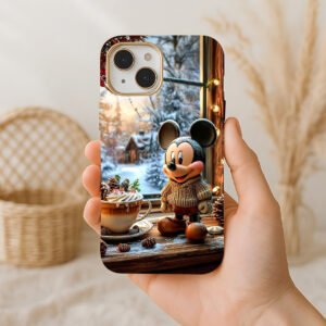 mickey mouse christmas winter premium printed phone case iphone & samsung