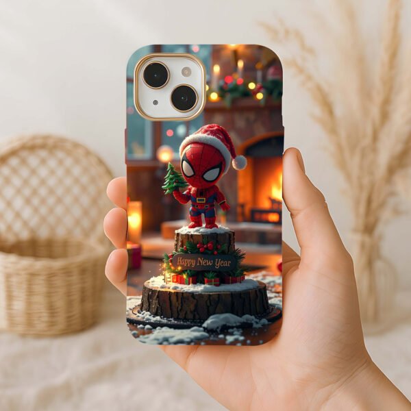 Home spider man new year christmas winter premium printed phone case iphone & samsung