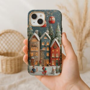 winter night christmas premium printed phone case iphone & samsung