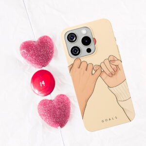 couple holding hands design valentine day special premium printed customize name phone case iphone & samsung