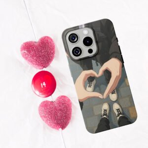 couple holding hands design valentine day special premium printed customize name phone case iphone & samsung (copy)