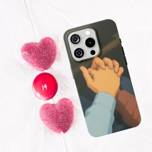 couple holding hands design valentine day special premium printed customize name phone case iphone & samsung (copy)