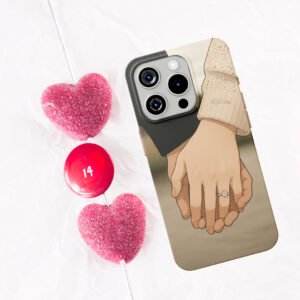 couple holding hands design valentine day special premium printed customize name phone case iphone & samsung (copy)