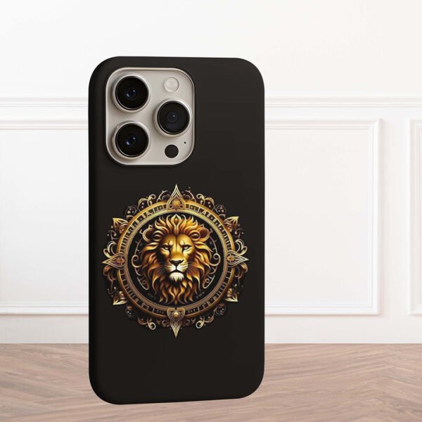 Home angel lion matte black premium printed phone case iphone & samsung