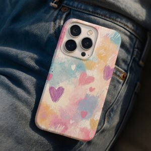 heart pattern premium printed phone case iphone & samsung