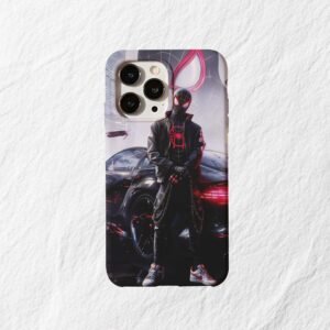 spider man miles morales premium printed customize photo phone case iphone & samsung