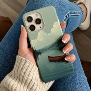 watercolor featuring a boat premium printed phone case iphone & samsung