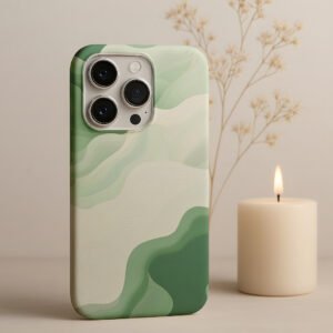 aesthetic sage green premium printed phone case iphone & samsung