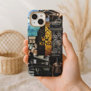 king premium metal premium printed phone case iphone & samsung