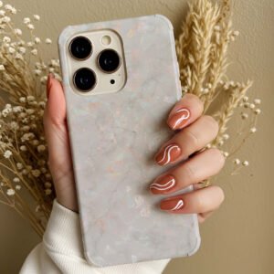 pearl shine square frame premium printed phone case iphone & samsung