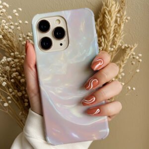 pearl shine square frame premium printed phone case iphone & samsung